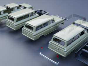 Chevrolet Suburban 1965 Modelo de Impressão 3D