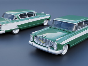Nash Ambassador 1957 Modèles 3D en vedette