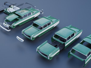 Nash Ambassador 1957 Modèles 3D en vedette