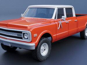 Chevrolet K10 Crew Cab 1970 Modelo de impresión 3D