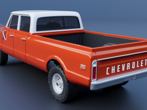 Chevrolet K10 Crew Cab 1970 Modelo de impresión 3D