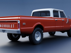 Chevrolet K10 Crew Cab 1970 Modelo de impresión 3D