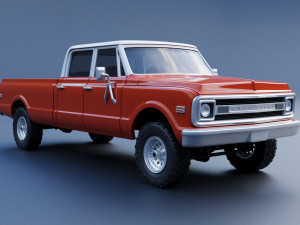 Chevrolet K10 Crew Cab 1970 Modelo de impresión 3D