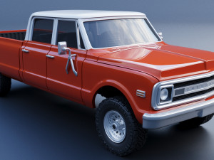 Chevrolet K10 Crew Cab 1970 Modelo de impresión 3D
