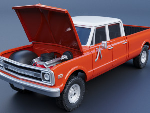 Chevrolet K10 Crew Cab 1970 Modelo de impresión 3D