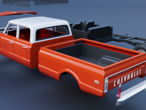 Chevrolet K10 Crew Cab 1970 Modelo de impresión 3D