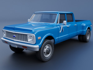 Chevrolet K10 Crew Cab Dually 1972 Modelo de impresión 3D