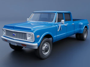 Chevrolet K10 M&uuml;rettebat Kabini İkili 1972 3D Baskı Modeli