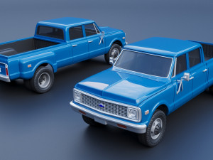 Chevrolet K10 Crew Cab Dually 1972 3D 프린트 모델