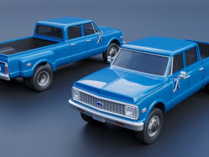 Chevrolet K10 Crew Cab Dually 1972 3D Print Model