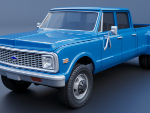 Chevrolet K10 Crew Cab Dually 1972 3D 프린트 모델
