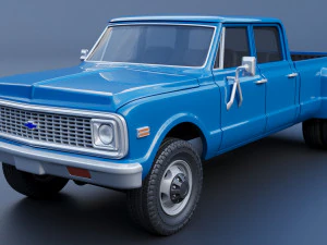 Chevrolet K10 Crew Cab Dually 1972 3D Print Model