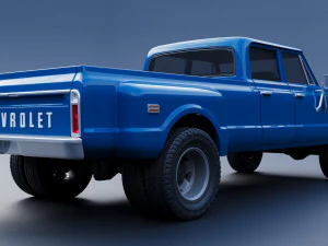 Chevrolet K10 Crew Cab Dually 1972 3D Print Model