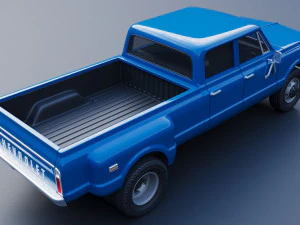 Chevrolet K10 Crew Cab Dually 1972 3D Print Model
