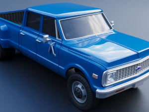 Chevrolet K10 Crew Cab Dually 1972 3D Print Model
