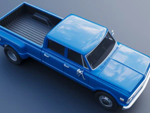Chevrolet K10 Crew Cab Dually 1972 3D Print Model