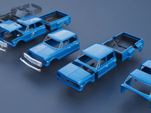 Chevrolet K10 Crew Cab Dually 1972 3D Print Model