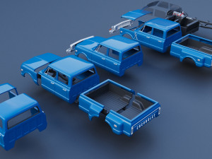 Chevrolet K10 Crew Cab Dually 1972 3D 프린트 모델