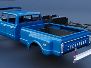 Chevrolet K10 Crew Cab Dually 1972 3D 프린트 모델
