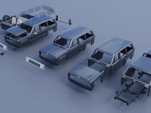Jeep Cherokee XJ 1984 3D Print Model