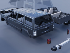 Jeep Cherokee XJ 1984 3D प्रिंट मॉडल