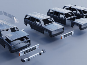 Jeep Cherokee XJ 1984 3D प्रिंट मॉडल