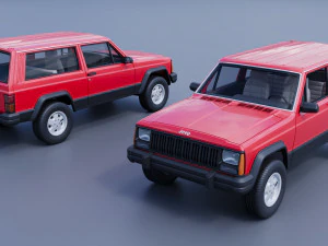 Jeep Cherokee XJ 2 Door 1984 3D Print Model