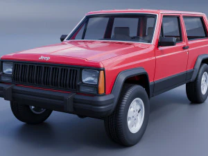 Jeep Cherokee XJ 2 Door 1984 3D Print Model