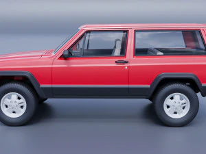 Jeep Cherokee XJ 2 Door 1984 3D Print Model