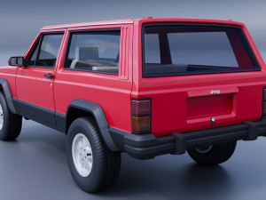 Jeep Cherokee XJ 2 Door 1984 Modello di stampa 3D