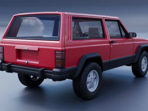 Jeep Cherokee XJ 2 Door 1984 3D Print Model
