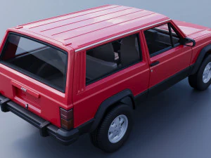 Jeep Cherokee XJ 2 Door 1984 3D Print Model