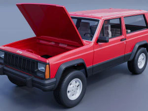 Jeep Cherokee XJ 2 Door 1984 3D Print Model