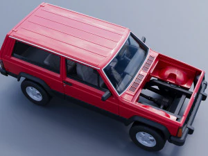 Jeep Cherokee XJ 2 Door 1984 3D Print Model