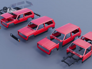 Jeep Cherokee XJ 2 Door 1984 Modello di stampa 3D