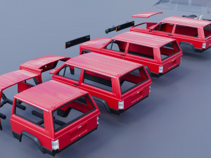 Jeep Cherokee XJ 2 Door 1984 Modello di stampa 3D