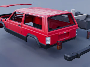 Jeep Cherokee XJ 2 Door 1984 3D Print Model