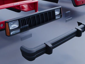 Jeep Cherokee XJ 2 Door 1984 3D Print Model