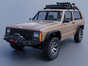 Jeep Cherokee XJ 2 porte 1984 personalizzata Modello di stampa 3D