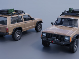 Jeep Cherokee XJ 2 Door 1984 Custom 3D Принт Модель