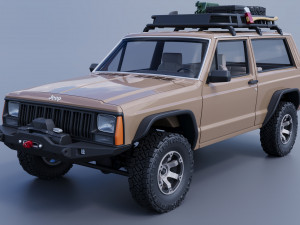 Jeep Cherokee XJ 2 Door 1984 Custom 3D Принт Модель