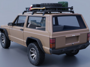 Jeep Cherokee XJ 2 Door 1984 Custom 3D Принт Модель
