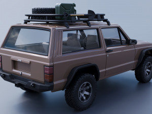 Jeep Cherokee XJ 2 Door 1984 Custom 3D Принт Модель