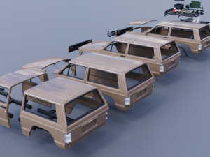 Jeep Cherokee XJ 2 Door 1984 Custom 3D Принт Модель
