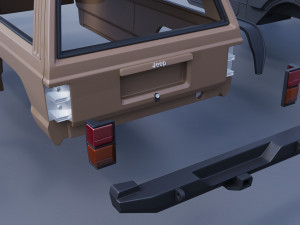 Jeep Cherokee XJ 2 Door 1984 Custom 3D Принт Модель