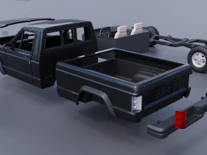Jeep Comanche 1985 3D Print Model
