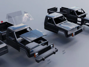 Jeep Comanche 1985 3D Print Model