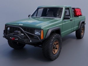 Jeep Comanche 1985 Custom 3D-Druckmodell