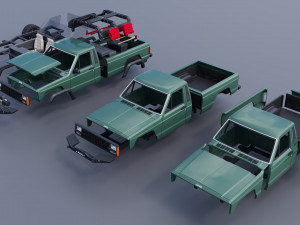 Jeep Comanche 1985 Custom Modelo de Impressão 3D