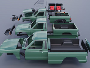 Jeep Comanche 1985 Custom Modelo de Impressão 3D